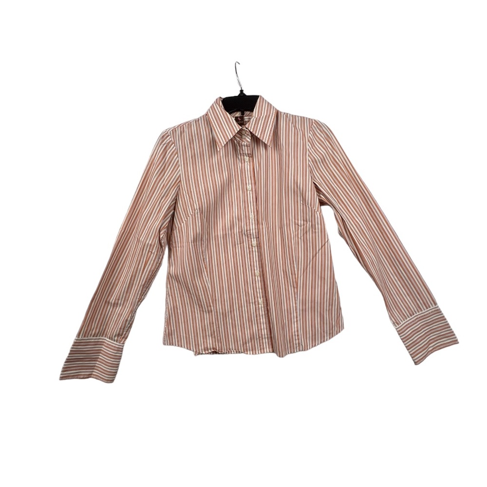 Tailorbyrd Women's Long Sleeve Casual Botton Front Striped Shirt Sz S Pre-owned